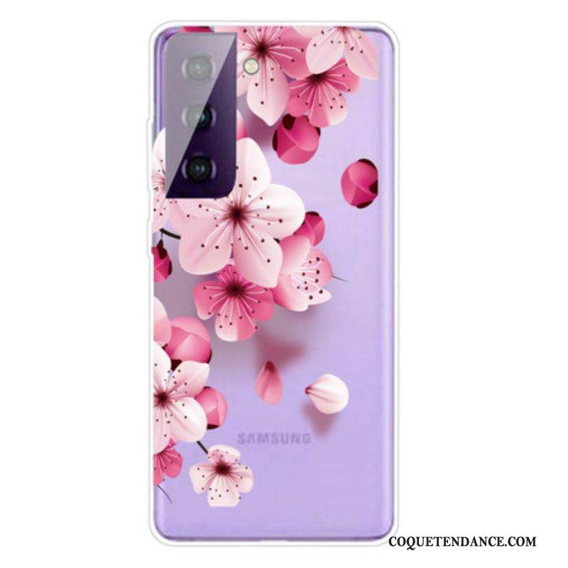 Coque Samsung Galaxy S21 FE Petites Fleurs Roses