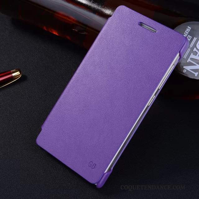 Huawei Ascend G6 Coque Housse Fluide Doux Violet Protection Étui