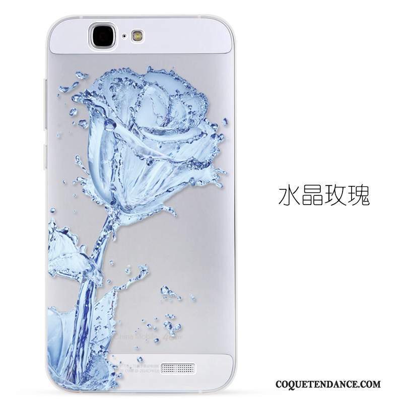 Huawei Ascend G7 Coque Silicone Étui Bleu Protection De Téléphone