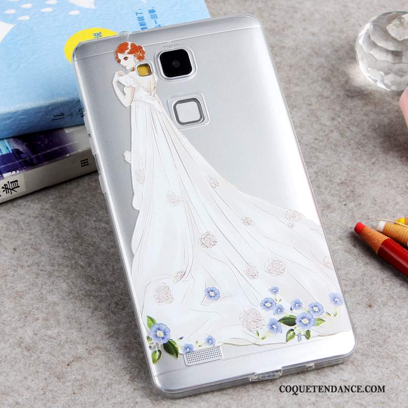 Huawei Ascend Mate 7 Coque Étui Nouveau Blanc Très Mince Silicone