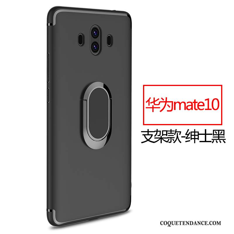 Huawei Mate 10 Coque Noir Tout Compris Délavé En Daim Incassable À Bord