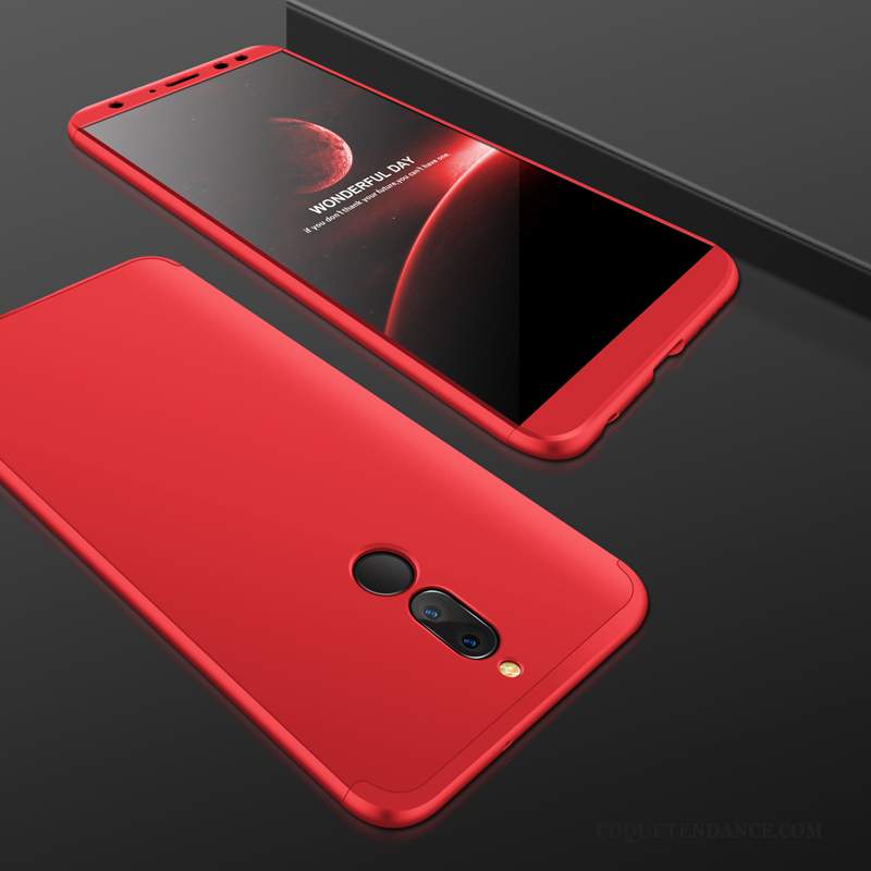 Huawei Mate 10 Lite Coque Incassable De Téléphone Tout Compris Rouge Délavé En Daim