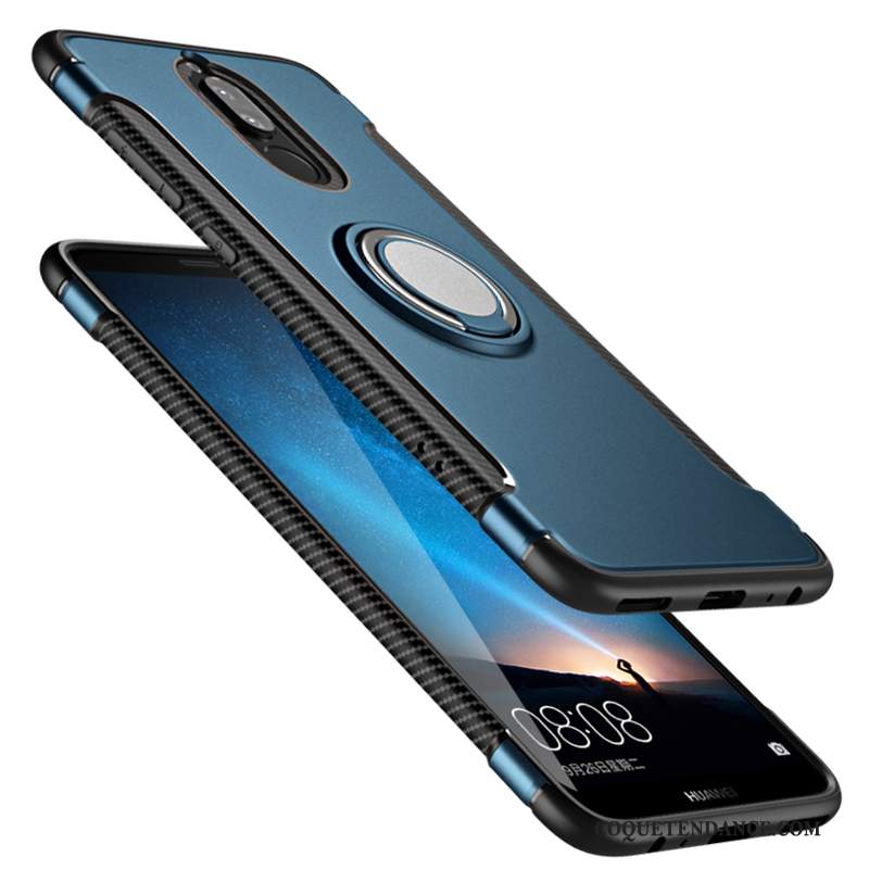 Huawei Mate 10 Lite Coque Silicone Étui Bleu Difficile Cool