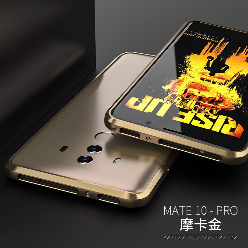 Huawei Mate 10 Pro Coque Border Étui Créatif Incassable Or