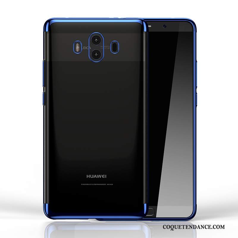 Huawei Mate 10 Pro Coque Incassable Transparent De Téléphone Bleu Étui