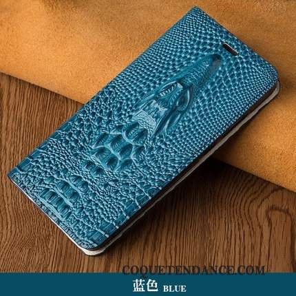Huawei Mate 20 Pro Coque Bleu Protection Difficile De Téléphone Cuir Véritable