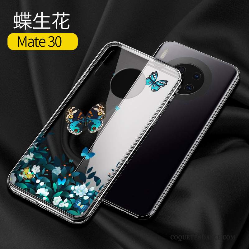 Huawei Mate 30 Coque Marque De Tendance Incassable Bleu Coque De Téléphone