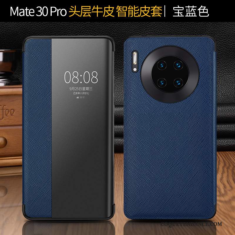 Huawei Mate 30 Pro Coque Incassable Étui Luxueux Bleu Housse