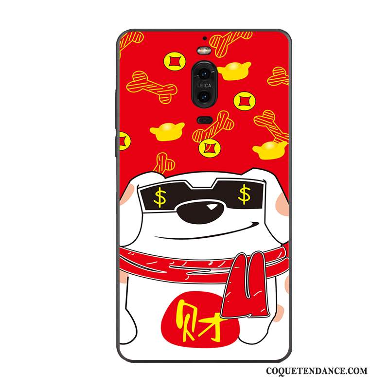 Huawei Mate 9 Pro Coque Rouge Super Mignon Amoureux Protection Étui