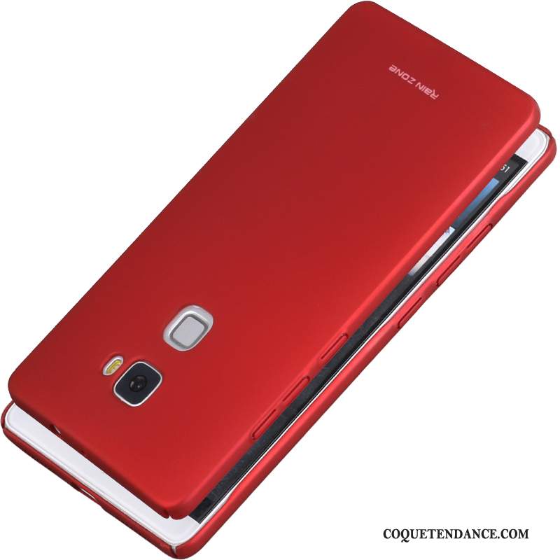 Huawei Mate S Coque Délavé En Daim Étui Incassable Silicone Rouge