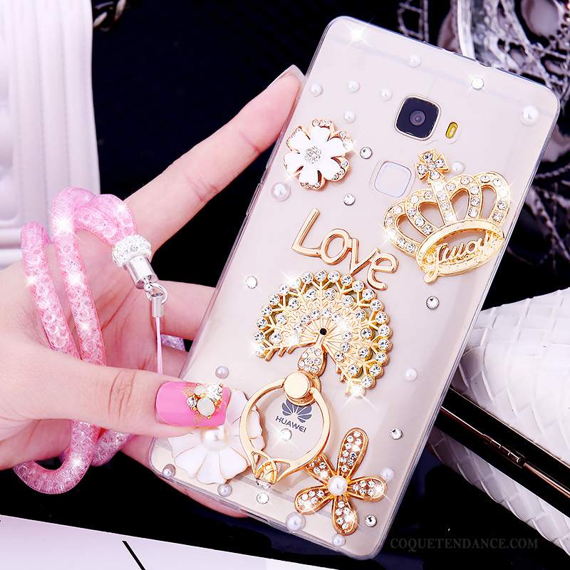 Huawei Mate S Coque Or Protection Tendance Fluide Doux Strass