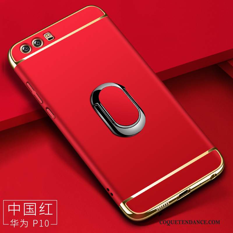 Huawei P10 Coque De Téléphone Protection Support Incassable Rouge
