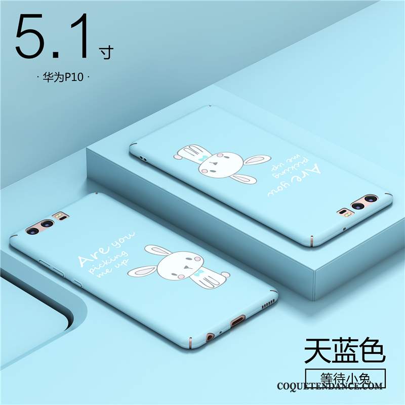 Huawei P10 Plus Coque Bleu Clair Personnalité Tout Compris Créatif Étui