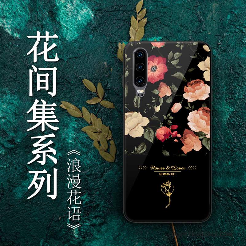 Huawei P30 Coque De Téléphone Noir Incassable Vent Silicone