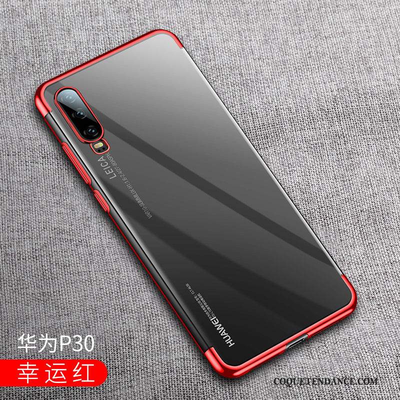 Huawei P30 Coque Personnalité Légères Vent Rouge De Téléphone