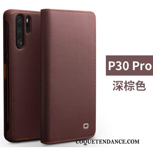Huawei P30 Coque Étui En Cuir Protection Housse De Téléphone Simple