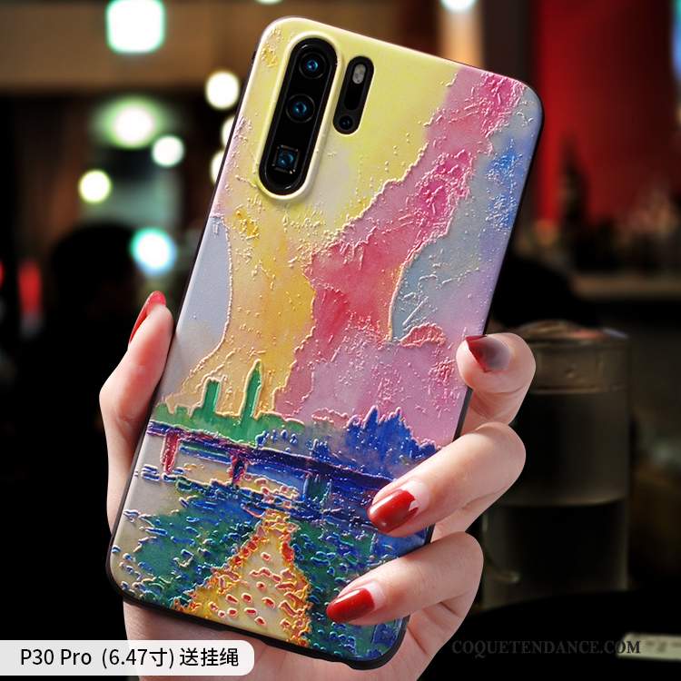 Huawei P30 Pro Coque De Téléphone Fluide Doux Mode Multicolore Étui