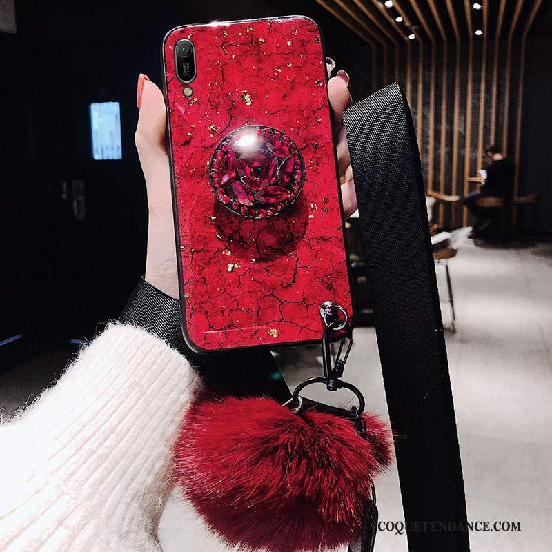 Huawei Y6 2019 Coque Étui Ultra Rouge Pu