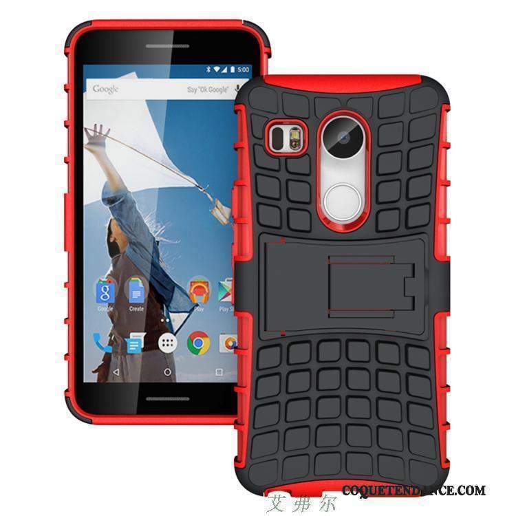 Lg Nexus 5x Coque De Téléphone Rouge Étui Incassable Armure