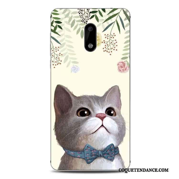 Nokia 6 Coque Anneau Gaufrage Protection Chat