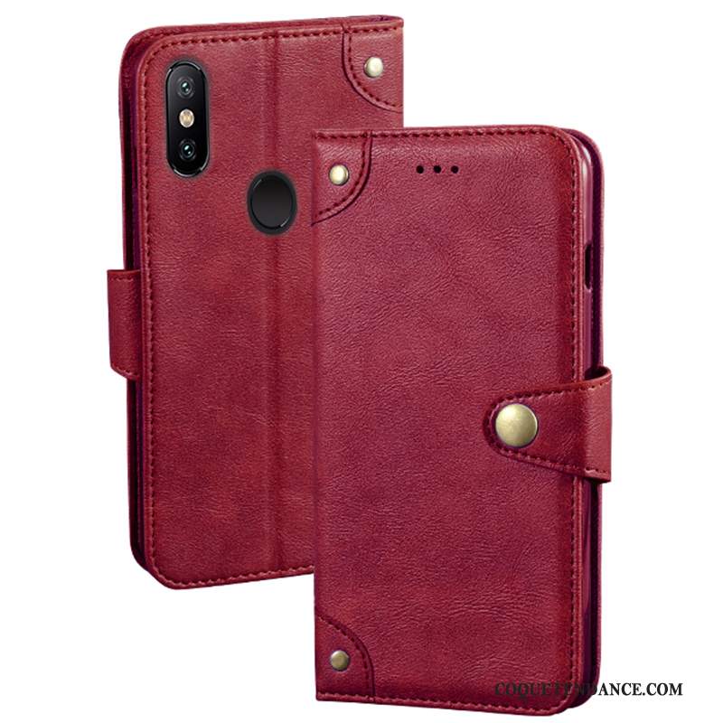 Redmi Note 6 Pro Coque De Téléphone Protection Rouge Housse Étui
