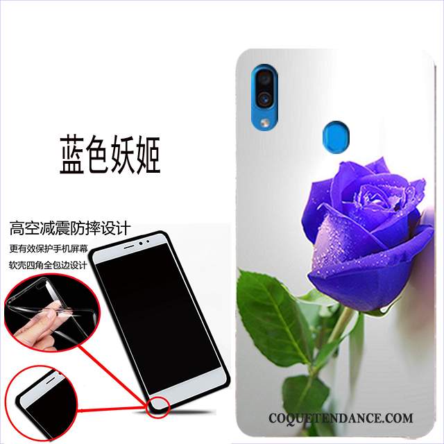 Samsung Galaxy A40 Coque Étui Violet Fluide Doux Protection