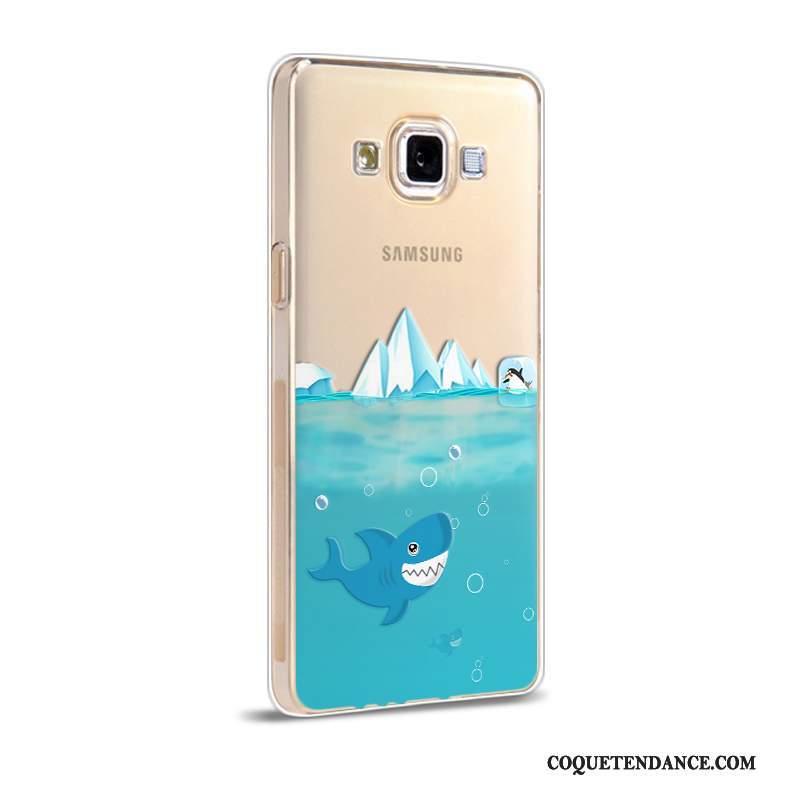 Samsung Galaxy A5 2015 Coque De Téléphone Bleu Protection Étui Fluide Doux