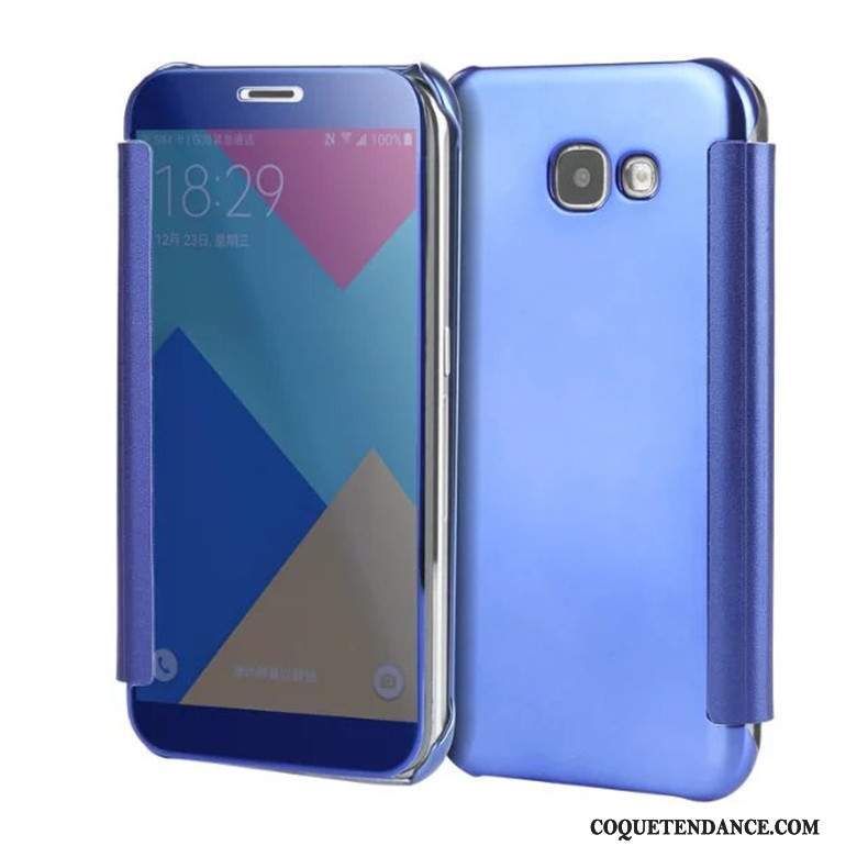 Samsung Galaxy A5 2017 Coque Étui Protection Placage Bleu