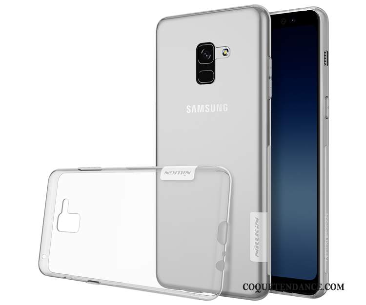 Samsung Galaxy A8 2018 Coque Protection Fluide Doux Or Étui De Téléphone