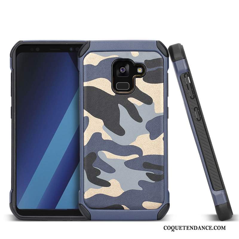 Samsung Galaxy A8 2018 Coque Étui Incassable Camouflage Silicone