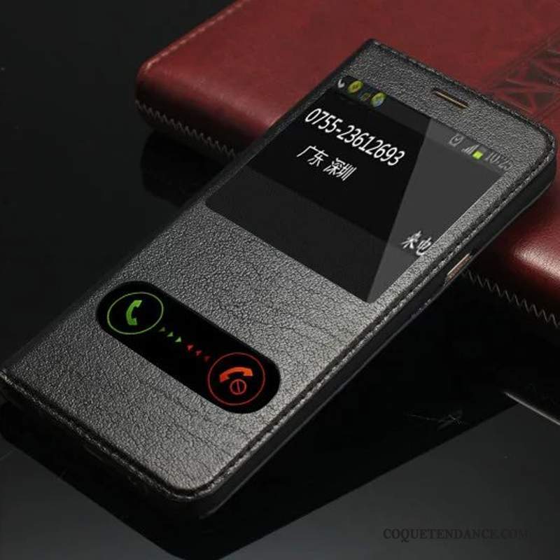 Samsung Galaxy A8 Coque Housse Noir Protection Étui En Cuir De Téléphone
