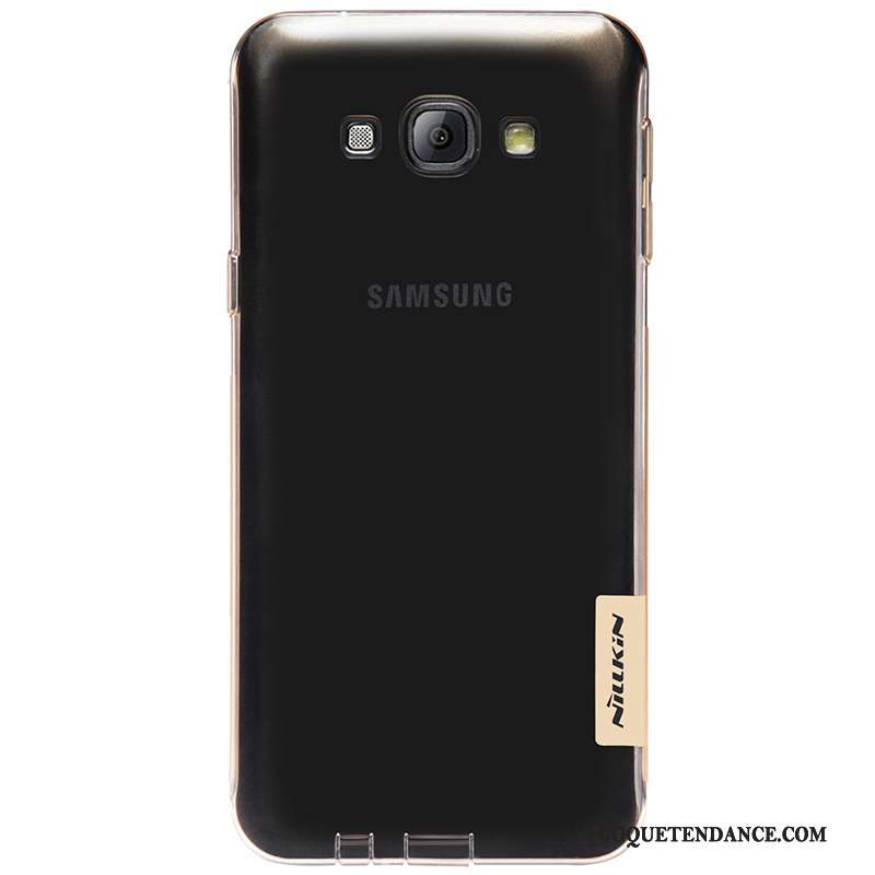 Samsung Galaxy A8 Coque Or Transparent Étui Fluide Doux