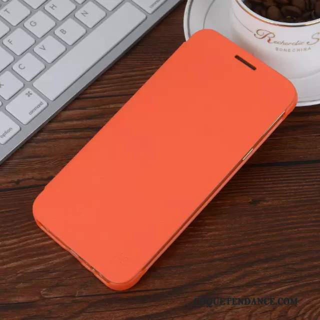 Samsung Galaxy A8 Coque Orange Étui Cuir De Téléphone Protection