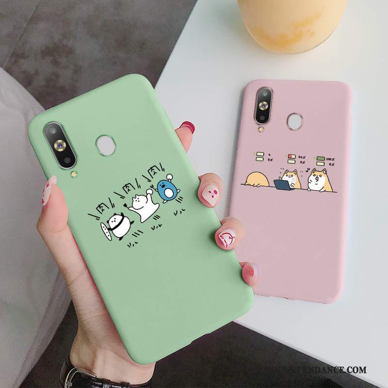 Samsung Galaxy A8s Coque Vert Chiens Protection Charmant Silicone