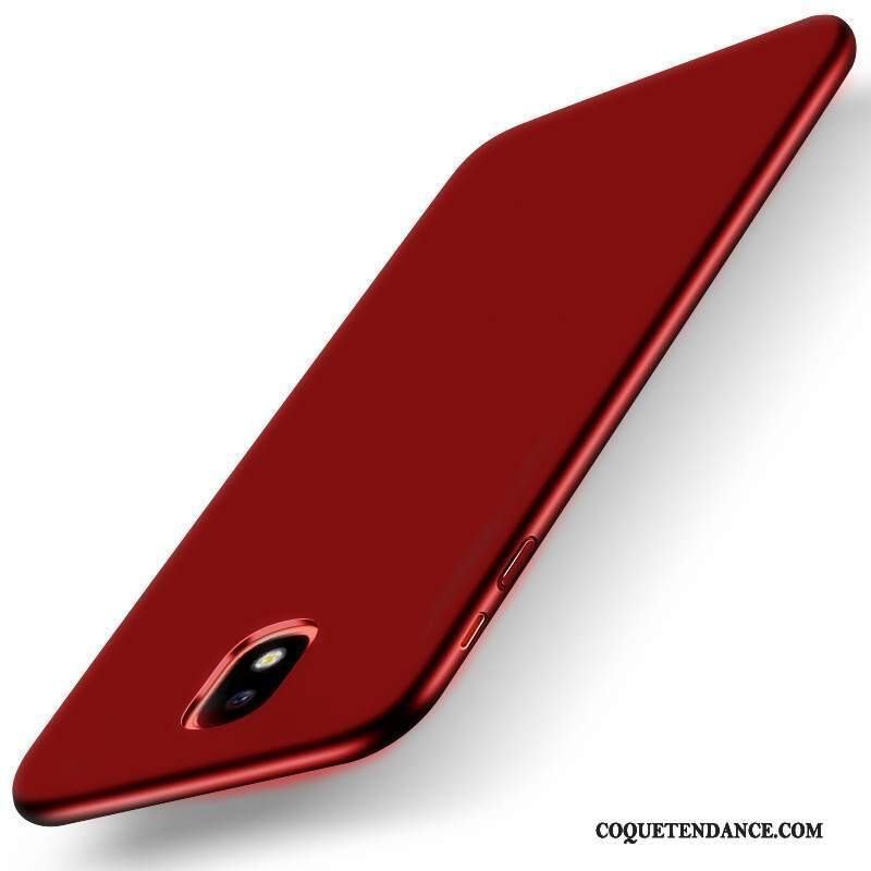 Samsung Galaxy J5 2017 Coque Vin Rouge Étui Protection Délavé En Daim Difficile