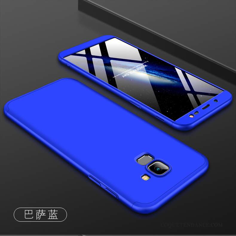 Samsung Galaxy J6 Coque Difficile Bleu Tout Compris Délavé En Daim De Téléphone