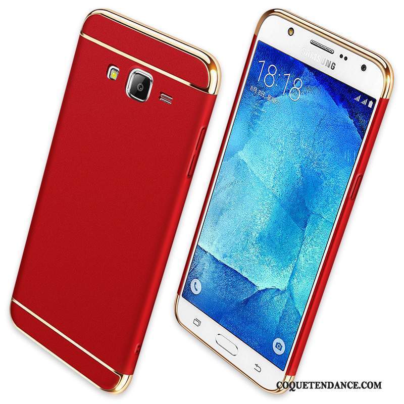 Samsung Galaxy J7 2015 Coque Tout Compris Étui Difficile Rouge