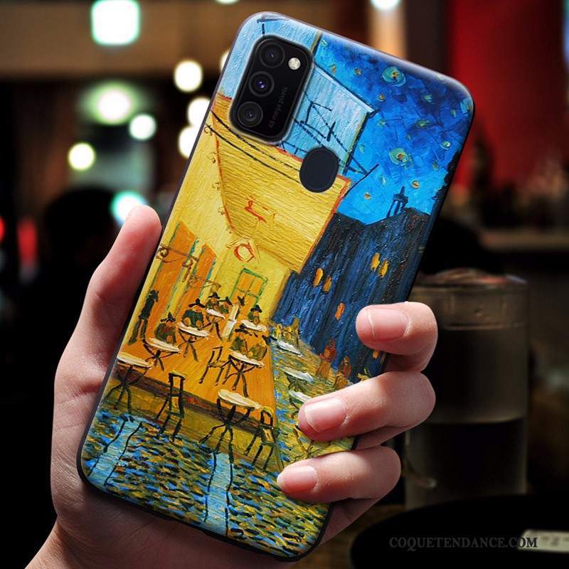 Samsung Galaxy M30s Coque De Téléphone Protection Silicone Gaufrage Étui