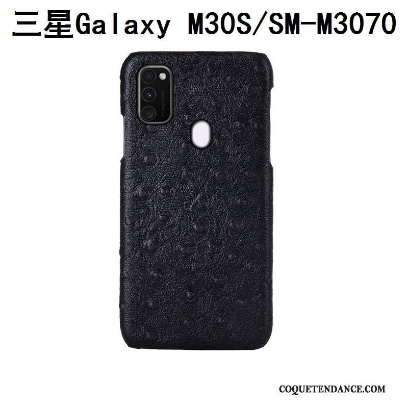 Samsung Galaxy M30s Coque Noir Étui Mode Incassable