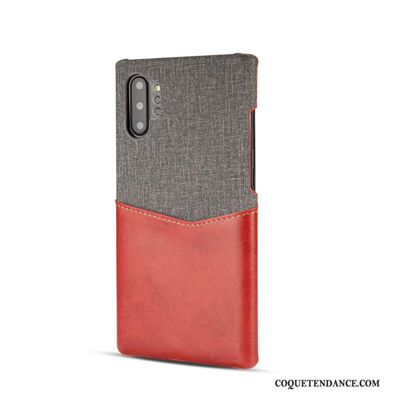 Samsung Galaxy Note 10+ Coque Carte Étui Rouge De Téléphone Incassable