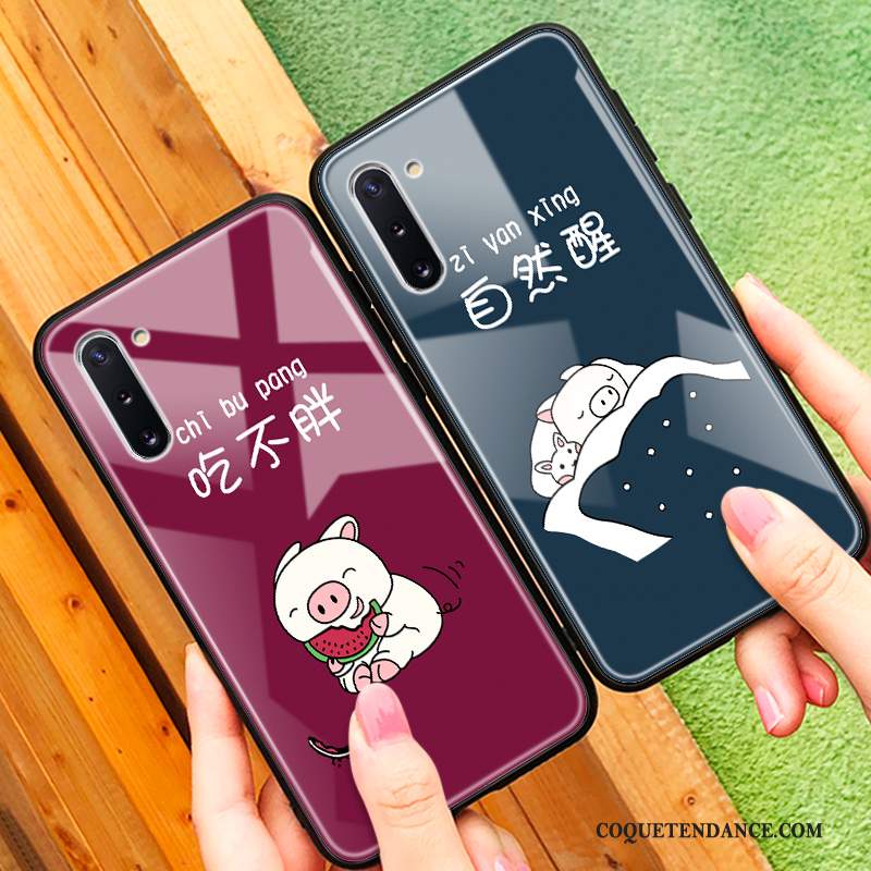 Samsung Galaxy Note 10 Coque Tendance Violet Amoureux De Téléphone Net Rouge