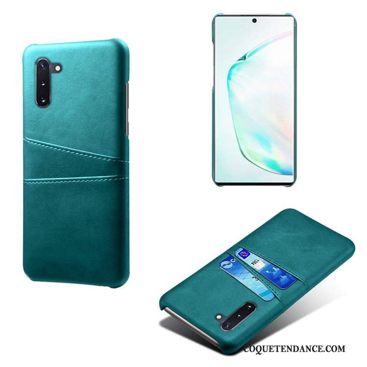 Samsung Galaxy Note 10 Coque Étui Vert Petit Incassable Modèle Fleurie
