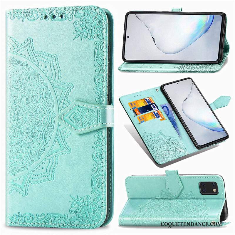 Samsung Galaxy Note 10 Lite Coque En Relief Protection Gaufrage Étui Couleur Unie