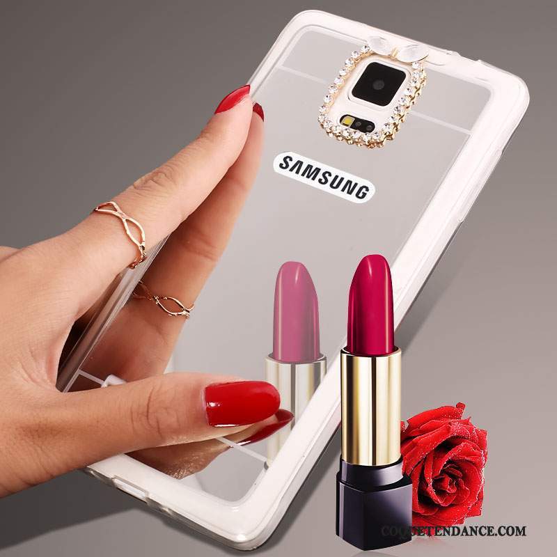 Samsung Galaxy Note 4 Coque Fluide Doux Transparent Argent Protection