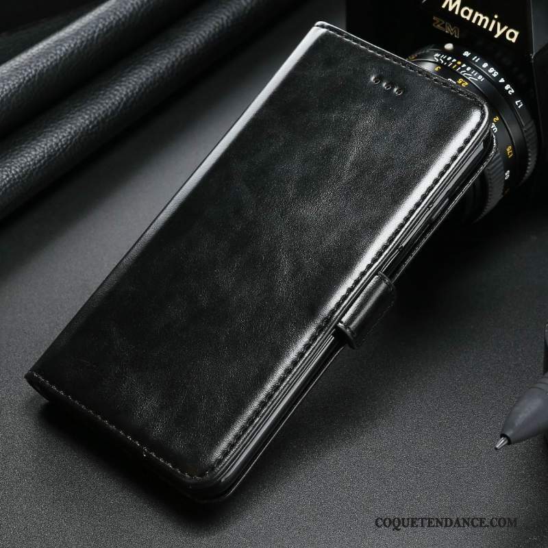 Samsung Galaxy Note 4 Coque Noir Étui En Cuir Incassable Fluide Doux