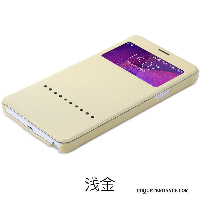 Samsung Galaxy Note 4 Coque Protection De Téléphone Étui En Cuir Blanc Housse