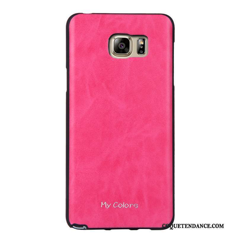 Samsung Galaxy Note 5 Coque Étui Rouge De Téléphone Similicuir Protection