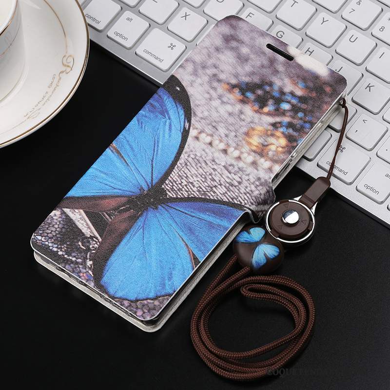 Samsung Galaxy Note 8 Coque Bleu Étui En Cuir Tout Compris Fluide Doux Incassable