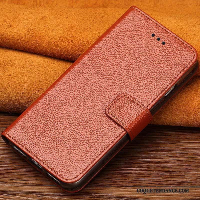 Samsung Galaxy Note 8 Coque Tout Compris De Téléphone Orange Cuir Véritable Étui En Cuir
