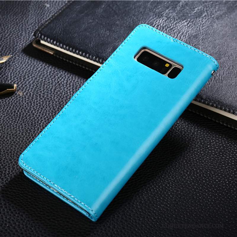 Samsung Galaxy Note 8 Coque Étui Protection De Téléphone Bleu Housse